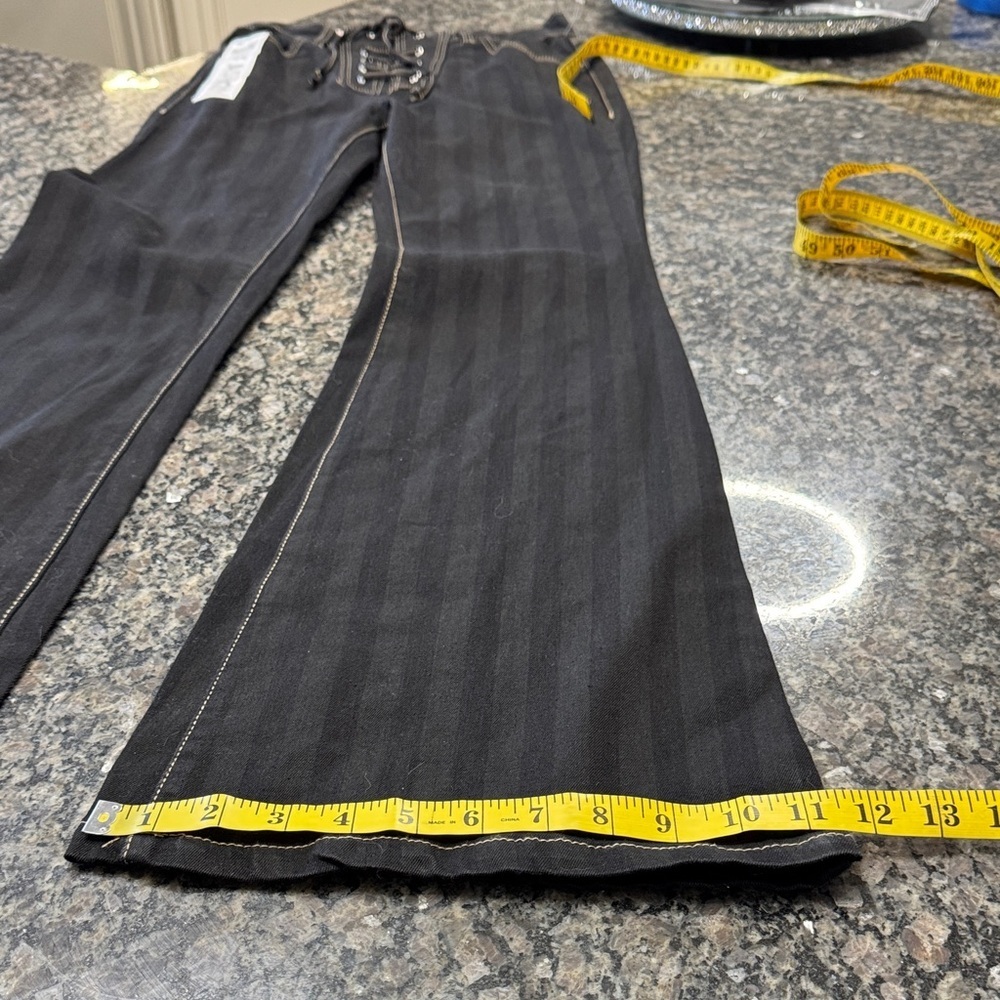 Tinseltown Black Lace-Up Front Pants - Picture 12 of 12